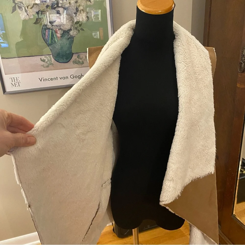 PPLA Clothing Tan Suede/Fur Eatha Vest